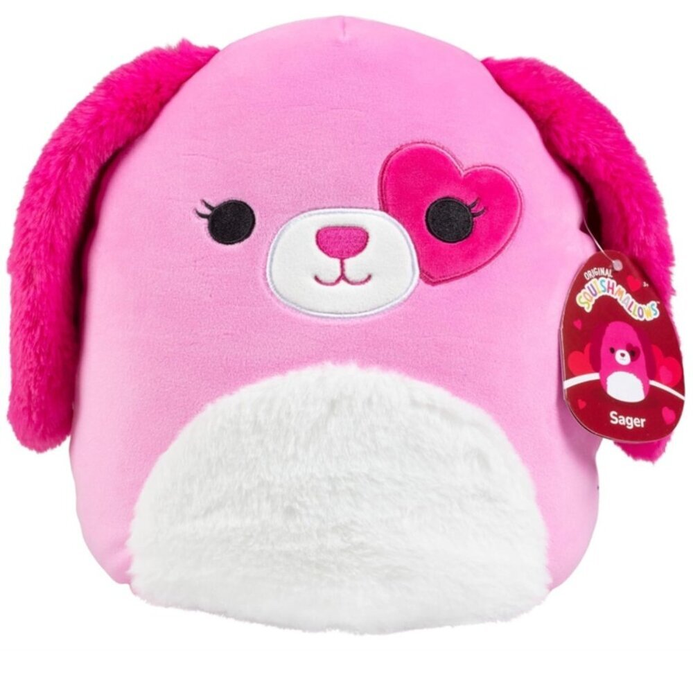 Squishmallows Original - Valentine Sager The Hot Pink Puppy - 12 Inch - Plush